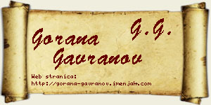 Gorana Gavranov vizit kartica